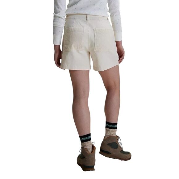 C252 $58 Alpine Design High Rise 5” Shorts Women's Mixed Fabric Off White 6 NWT - Picture 2 of 3